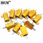 1PCS RX24 10W Aluminum Power Metal Shell Case Wirewound Resistor 0.01 ~ 30K 1 2 3 5 6 8 10 20 100 150 200 300 500 1K 10K ohm
