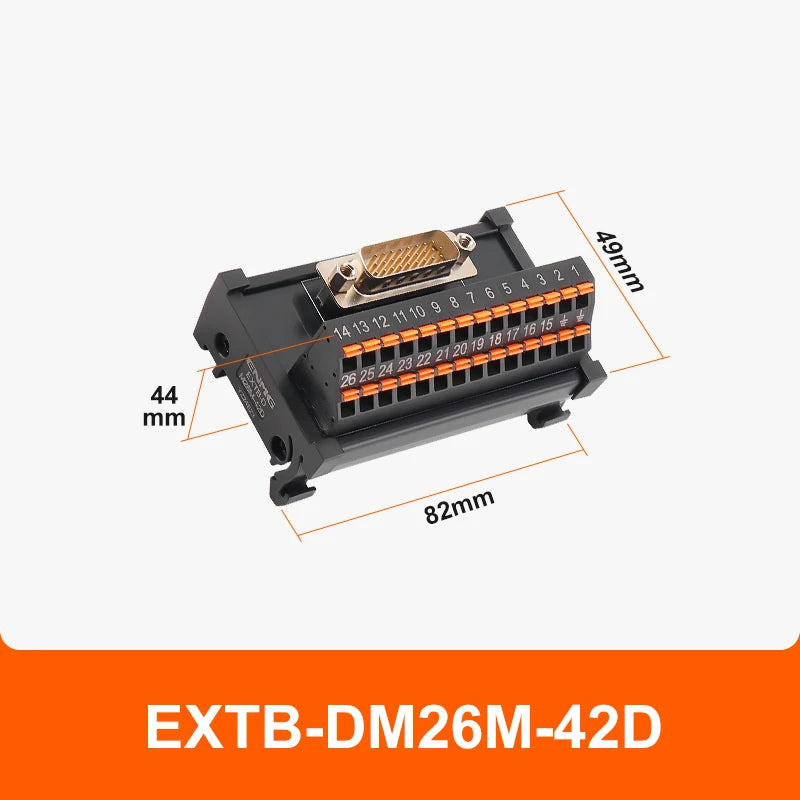 ENMG Direct Insertion 8A 300V DB9 Serial Terminal Block 9 pole 15db25 37 44 50 78 pin male female terminal block rail type D-SUB