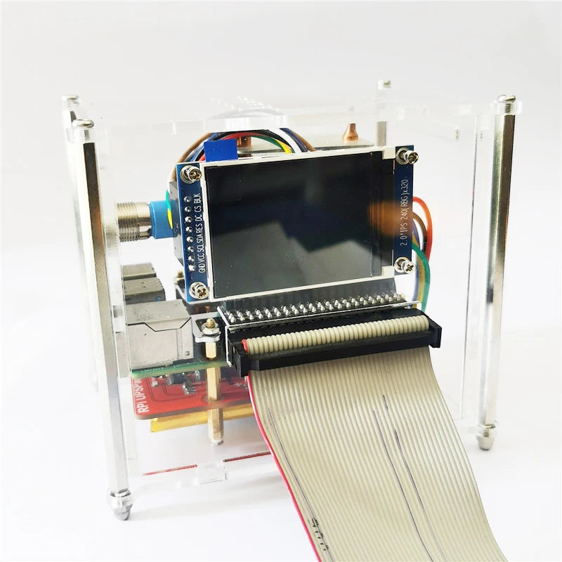 Raspberry Pi 4B UPS Uninterruptible Power Supply Acrylic Shell Kit Ice Tower Fan IPS Screen System Monitoring