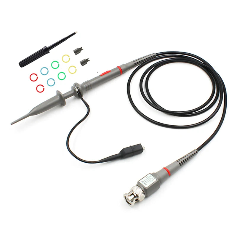Hantek Oscilloscope Probe P6100 100MHz X1 150V X10 300V RMS 600V DC + AC Peak Applicable BNC Hantek FNIRSI Tektronix RIGOL