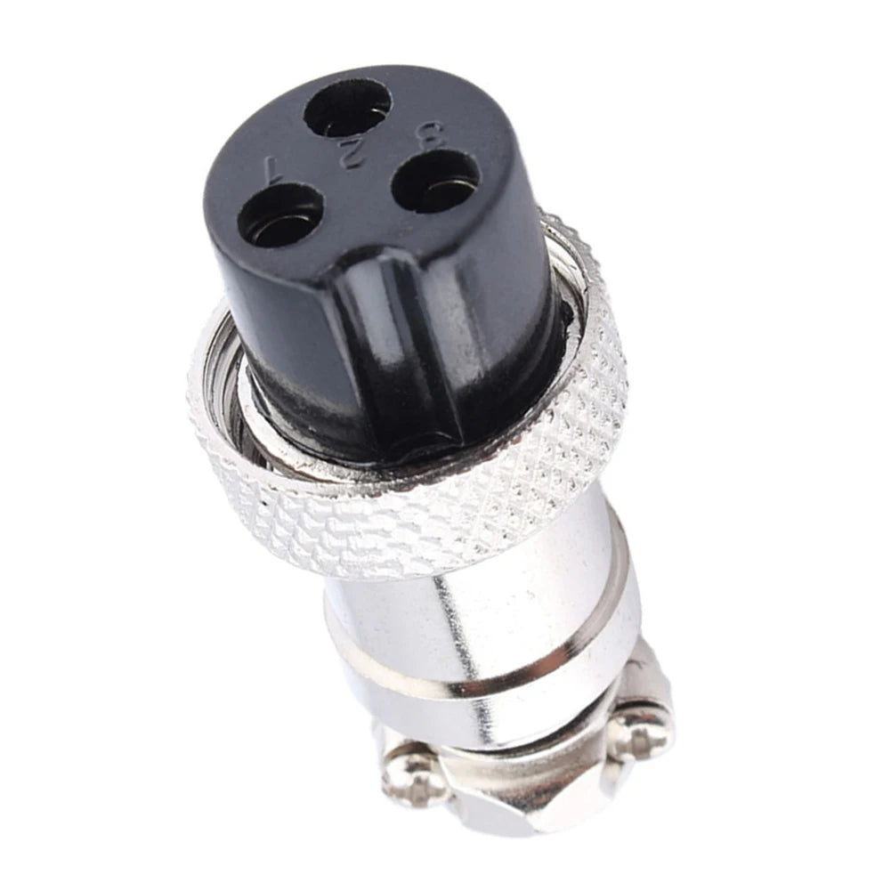 1pc GX16 3-pin Screw-type Aviation Electrical Socket Connector Wire Harness Panel For Data Acquisition Systems Inclinometers