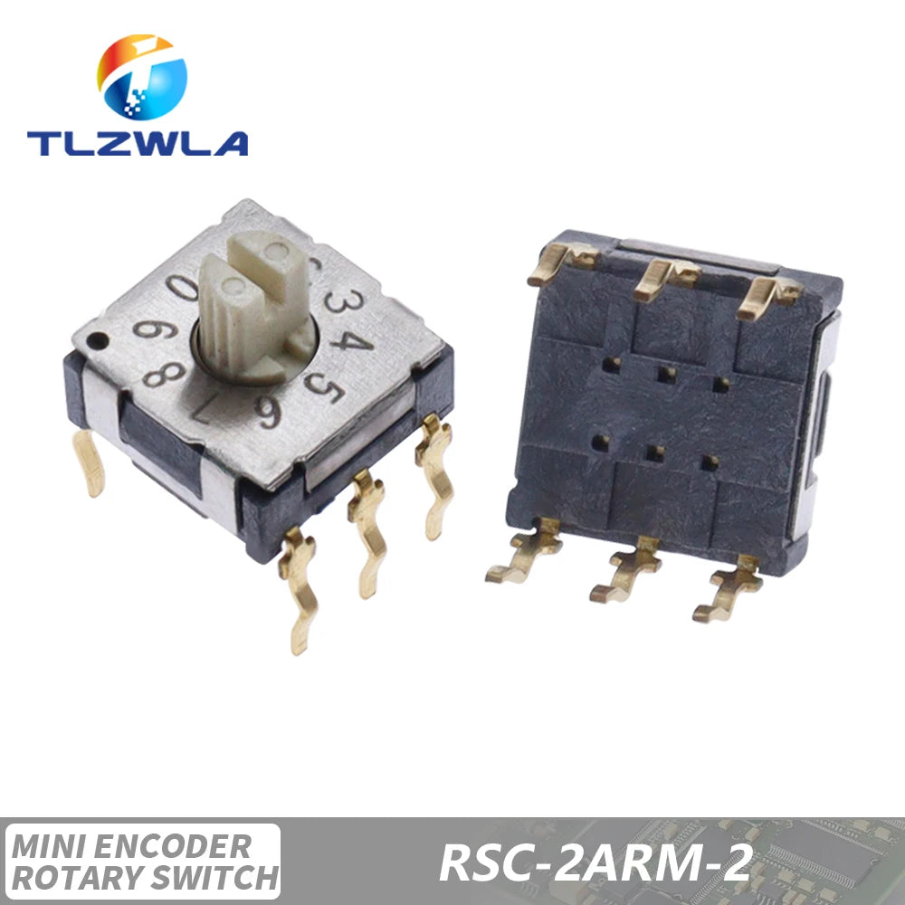 Rotary Code Switch SMD Band Switch RST-10RM-PT Digital Dip Switch 10 position 0-9 coding RST-16RM-G3