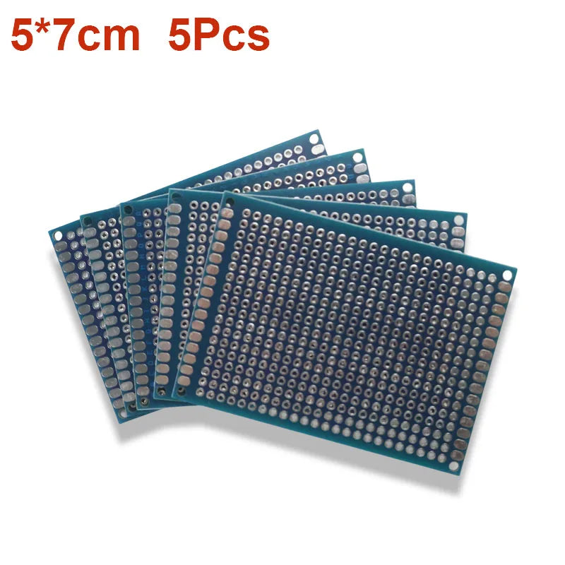 5/10Pcs Prototype BoardsBlue Circuit Perfboard 3x7cm 4x6cm 5x7cm 7x9cm Double Sided Circuit Boards DIY Electronic Kit  PCB New