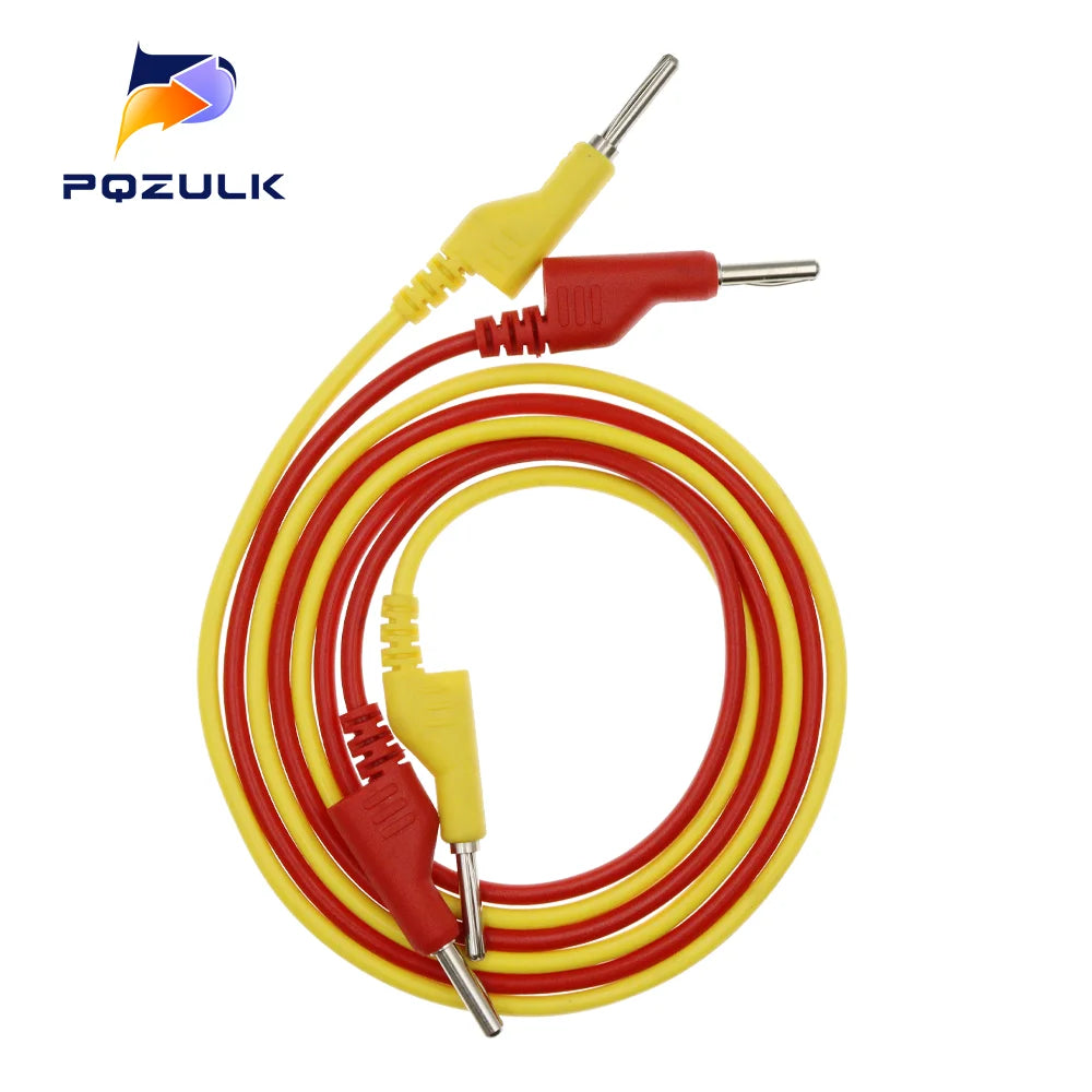 5PCS Double Ended Stackable 4MM Banana Plug Male Jack high Voltage Silicone Wire Multimeter Test Cable Lead Cord 1M Banana Jack
