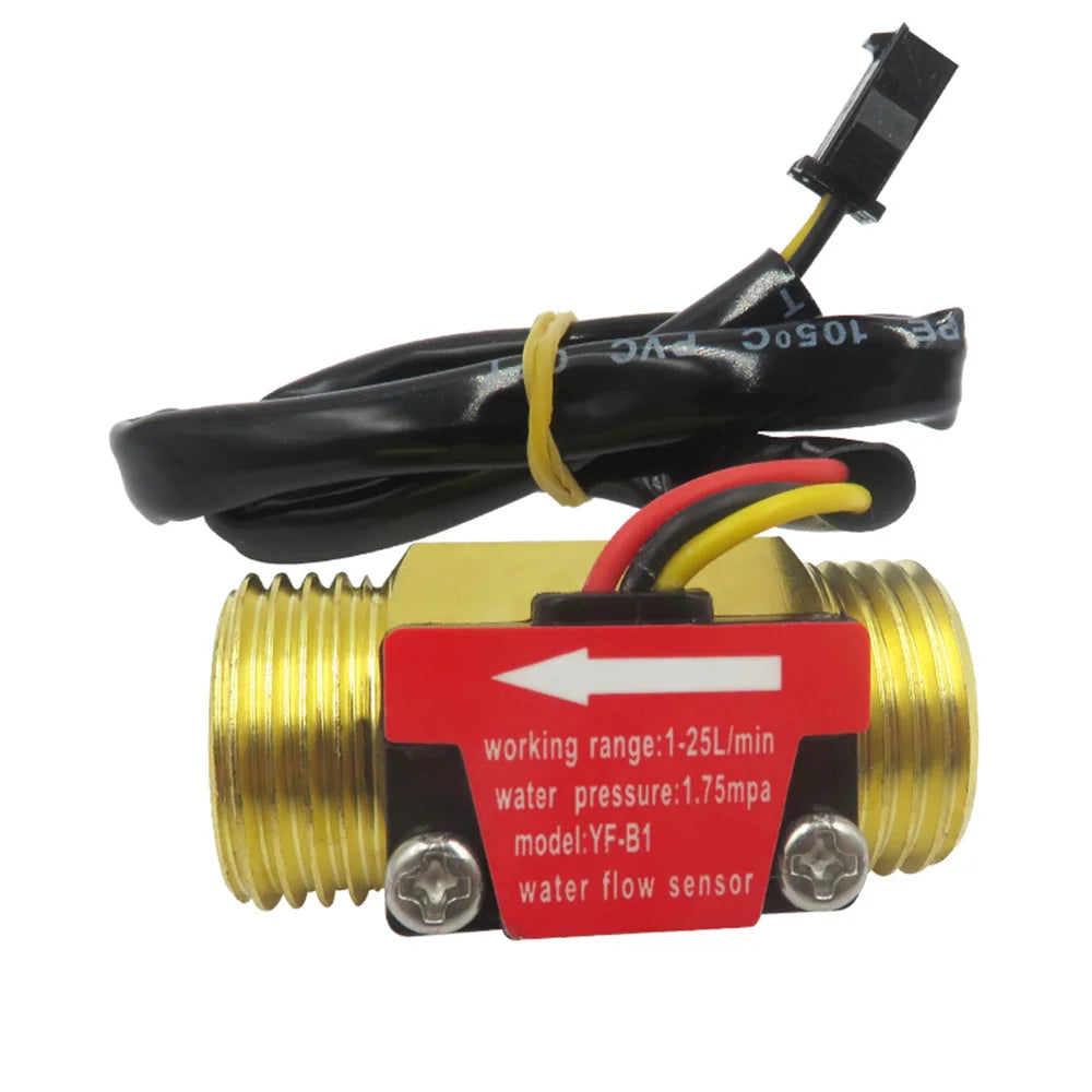 Brass Flow Sensor Thread Hall Sensor YF-B1/B2/B3/B5/B7 Switch Water Flow Sensor Flow Meter Hall Turbine Flow Meter