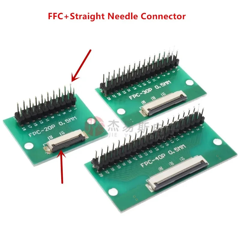 FPC/FFC Adapter Board Welded 0.5mm/1.0mm Pitch Connector Turned Straight Into 2.54 Flexible Cable Adapter Seat 4P 6 8P 10P~80Pin