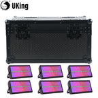 U'King 6Pcs 200W LED RGBW 48+8-Segment Strobe Lights With Flightcase/6Pcs Strobe Lights/Only 1Pcs Flightcase For Party Show KTV