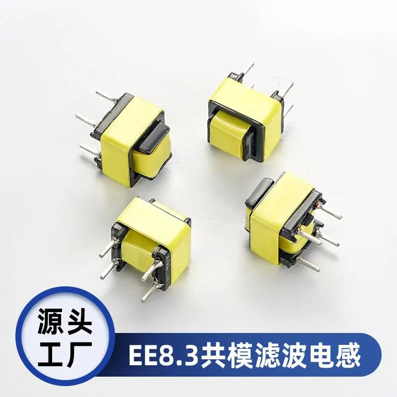 5PCS Common Mode Inductor Power Supply Filter Through-Hole Choke Inductor Coil EE-Type Inductor 10mH 20mH 30mH