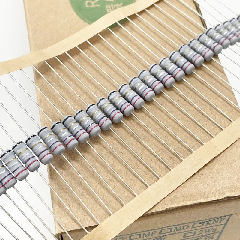 50PCS Wire Fuse Wirewound Resistor Fuse Resistance 1W 0.1 0.15 0.22 0.33 0.47 0.5 1 1.5 2.2 3.3 4.7 5.1 10 20 47 68 100  200Ohm