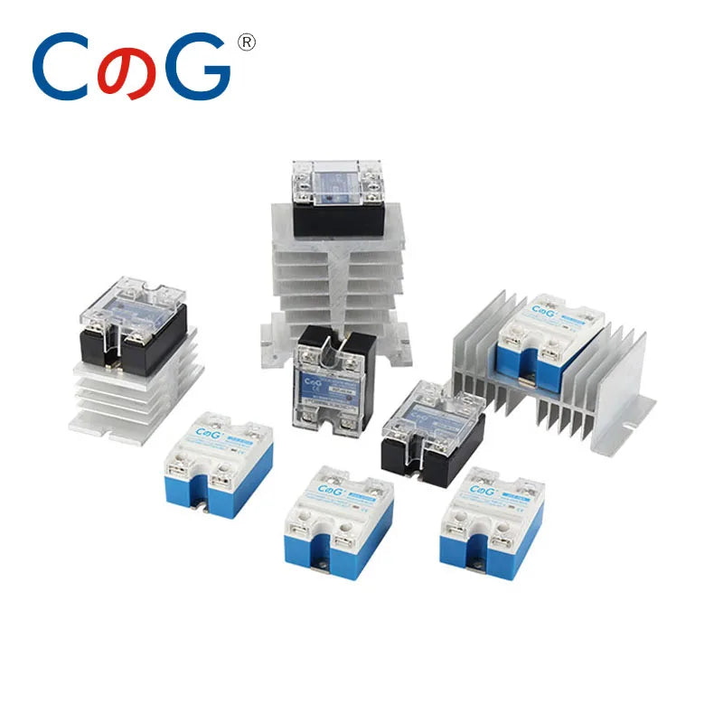 CG 1PCS Single-phase Solid State Relay Input 3-32VDC Output 24-480VAC DC to AC/DC to DC/AC to AC SSR 10/25/40A Module Relay