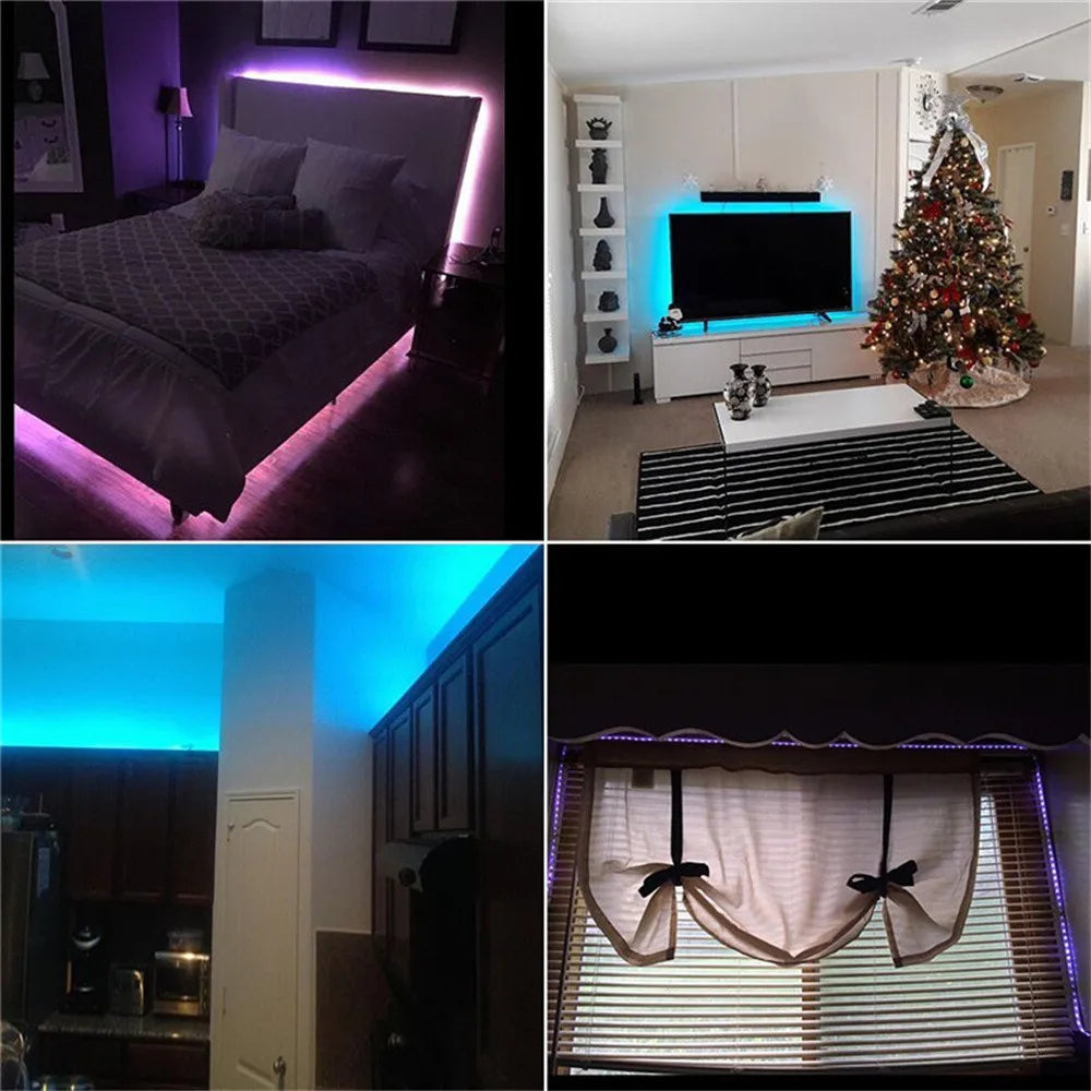5M LED Strip Light 300 LEDs DC 12V RGB Red Green Blue Warm Cool White Flexible SMD 2835 Diode Ribbon Tape Lamp for Home Decor