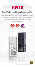 FiiO KA13 Dual CS43131 Portable DAC Amplifier for IOS/Android 3.5mm and 4.4mm Balanced Output, 550mW high Power
