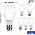 5/10 PACK 9W 12W Motion Sensor LED Bulbs E27 AC 80-265V Auto Dusk ON Dawn OFF Cold Warm Light for Garden Porch Outdoor Lighting