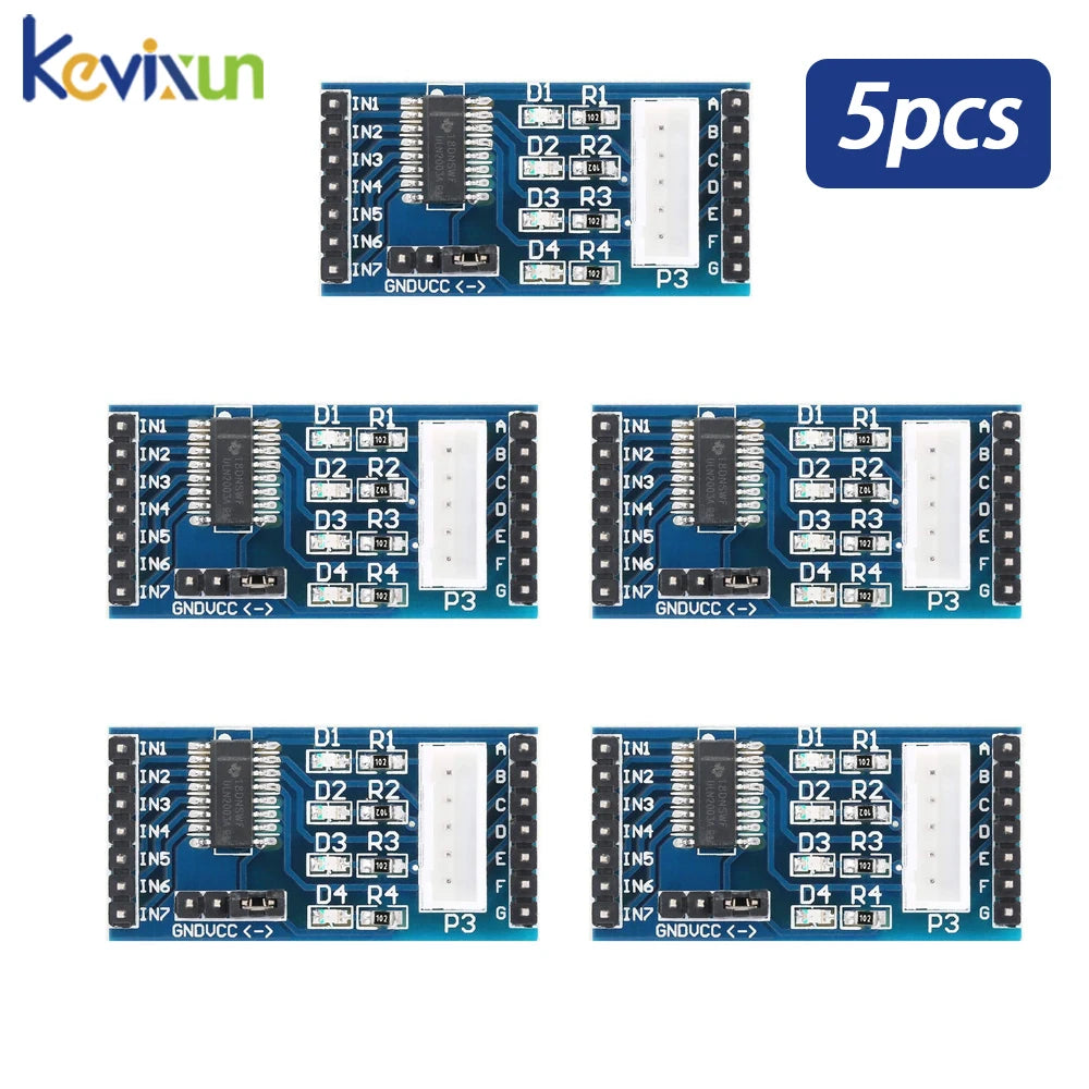 ULB2003 Module 5V DC Stepper Motor Driver Board for 8BYJ-48 28BYJ-48 4-Phase DIY Robot Projects with ULN2003 PIC MCU Control