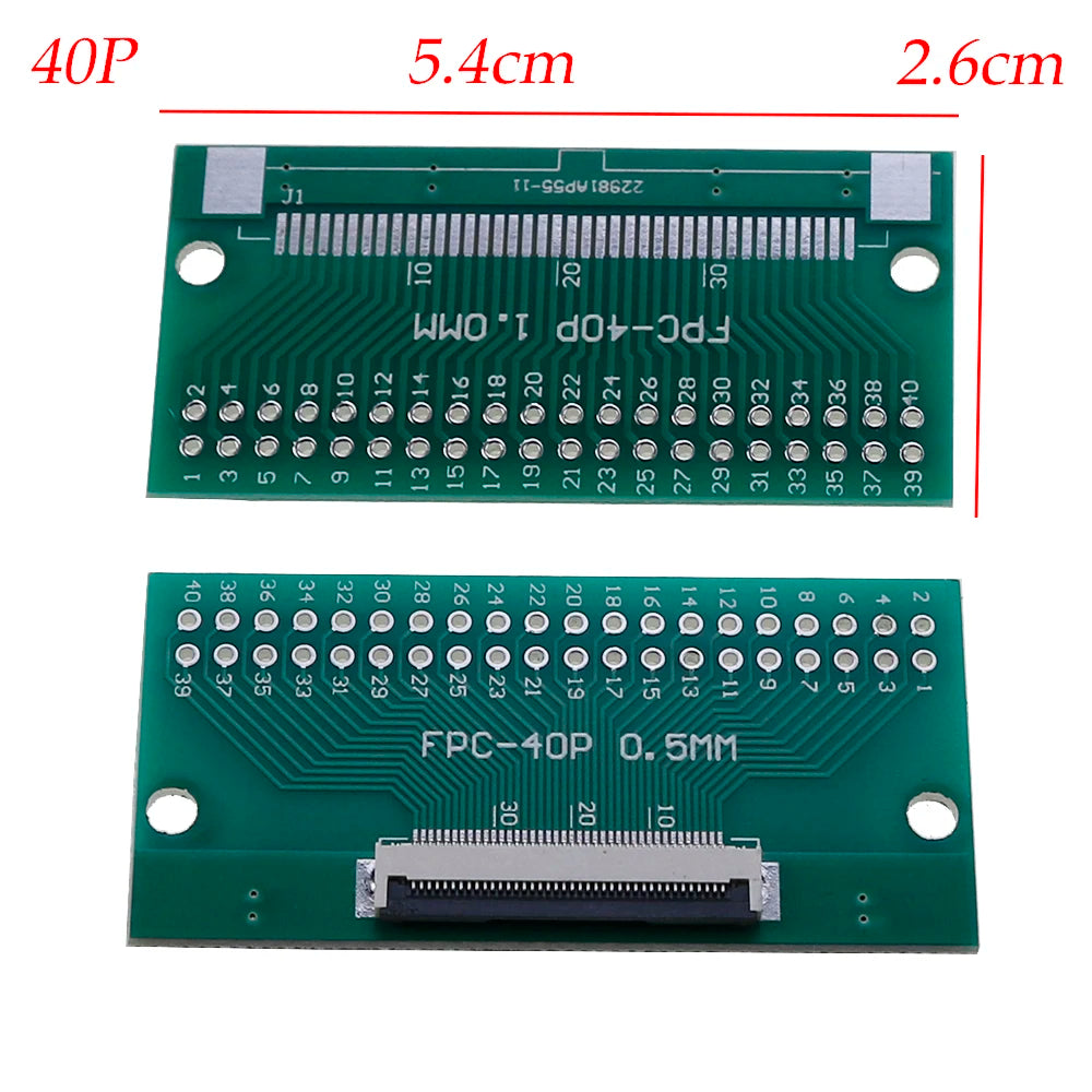FPC FFC Flexible Cable Adapter Board 0.5mm Pitch Connector SMT to 2.54mm 16P/18P/20P/22P/24P/26P/30P/36P/40P/45P/50P/56P/60P/80P