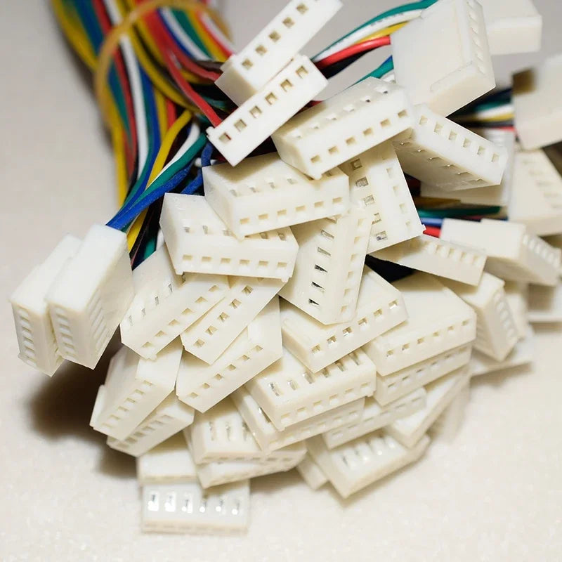10pcs KF2510 10cm 20cm 30cm 2p 3p 4p 5p 6PIN Single Side Plug Connector 2.54mm 0.1" Pitch  26AWG Electronic Wire Harness