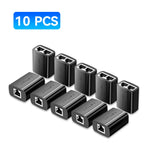 Vention RJ45 Splitter Connector Adapter 1 to 2 Ways Ethernet Splitter Coupler Contact Modular Plug Connect Laptop Ethernet Cable