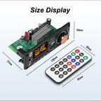 160W Amplifier Bluetooth 5.1 MP3 Decoder Board 2*80W Audio Player 12V DIY MP3 Player Car FM Radio Module TF USB Mic Record Call