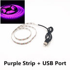 5M USB LED Strip Light 5V 3528 1 Meter 5 Meter Yellow Cool White Pink Green Blue Red SMD Ribbon Ceiling Cabinet Light Waterproof