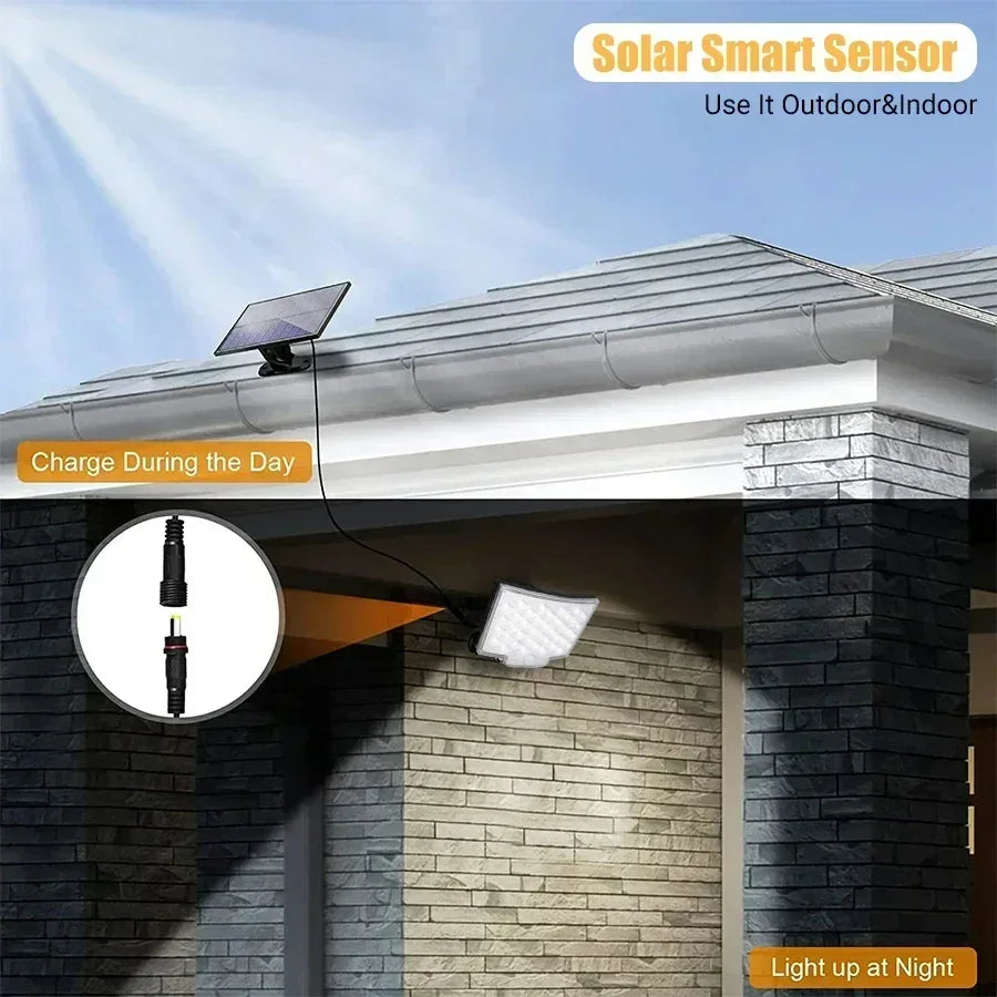 Solar Lights Outdoor 234LED 3 Modes Motion Sensor Flood Lights with Remote IP65 Waterproof Security Solar Lights for Outside