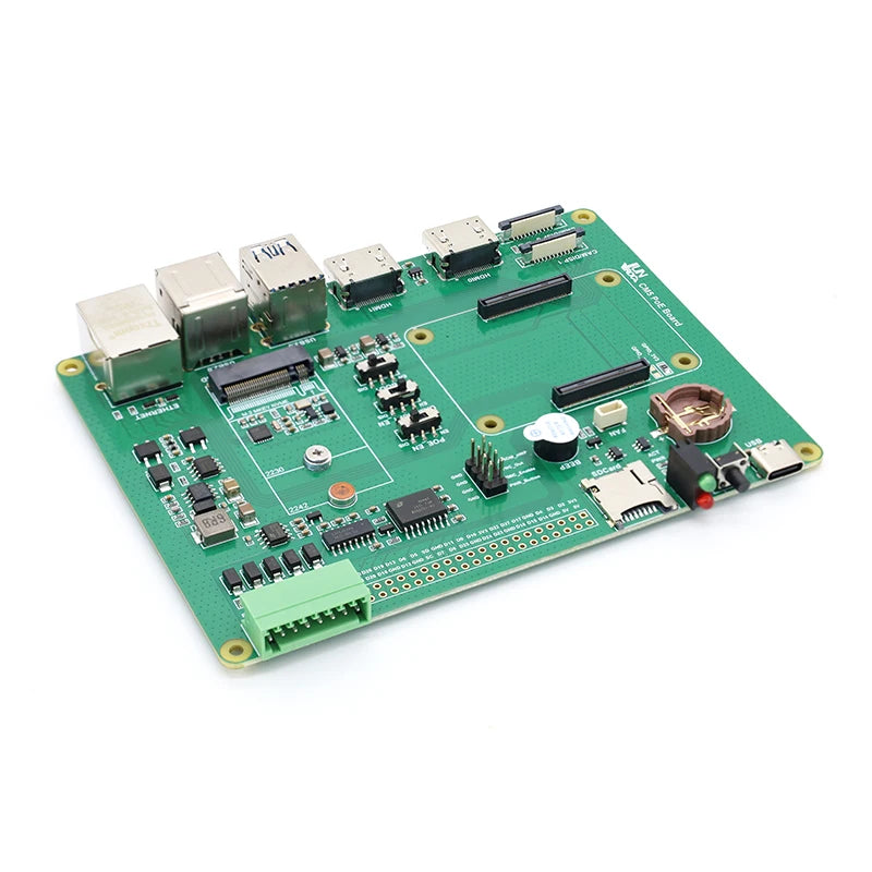 Raspberry Pi CM5 POE Board With Rich Interfaces, Designed for Compute Module 5, Applicable to M.2 Solid-State Drives