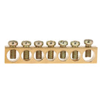 Ground Bar 7‑Hole Electrical Distribution Wire Screw Terminal Brass Ground Neutral Bar Terminal Bar