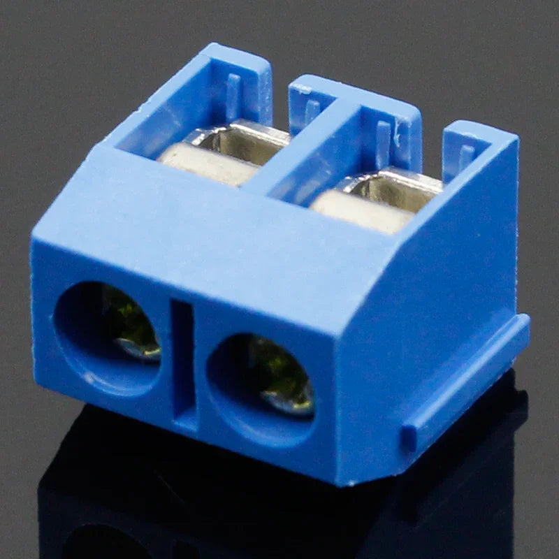 20PCS/LOT Screw 2-pin 5.0mm straight pin KF301-2P KF301-5.0-2P KF301PCB screw terminal block blue and green