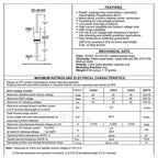250PCS 1N5822 IN5822 Schottky Diode 3A 40V DO-27 Axial Low Forward Voltage Drop Rectifier Diodes 3 Amp 40 Volt