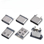 10Pcs USB Connector Type C Female Charging Port Jack 2/4/6/16 Pin Type-C Socket PCB Soldering SMD SMT DIY Repair Type C Adapter