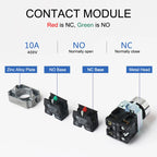 Stainless Steel 86 Type Concealed Push Button Switch Emergency Stop Start Fan Elevator Remote Control Panel