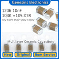 50 pcs 1206 10nF 103K 50V 100V 250V 500V 1000V 10% X7R 3216 SMD ceramic capacitors