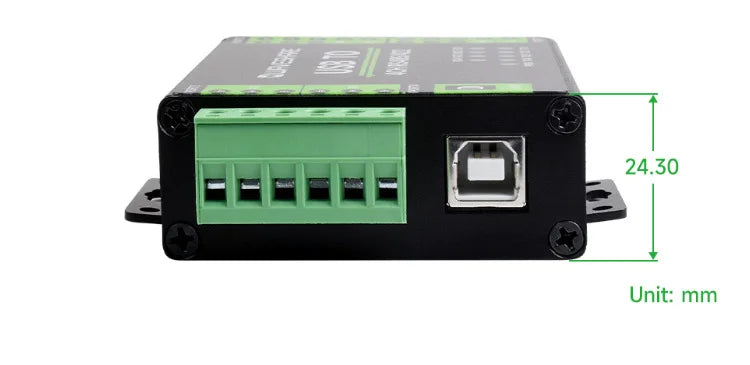 Industrial Isolated 4Ch USB to RS485 422 Converter Wall DIN Rail Mountable