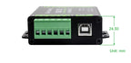 Industrial Isolated 4Ch USB to RS485 422 Converter Wall DIN Rail Mountable