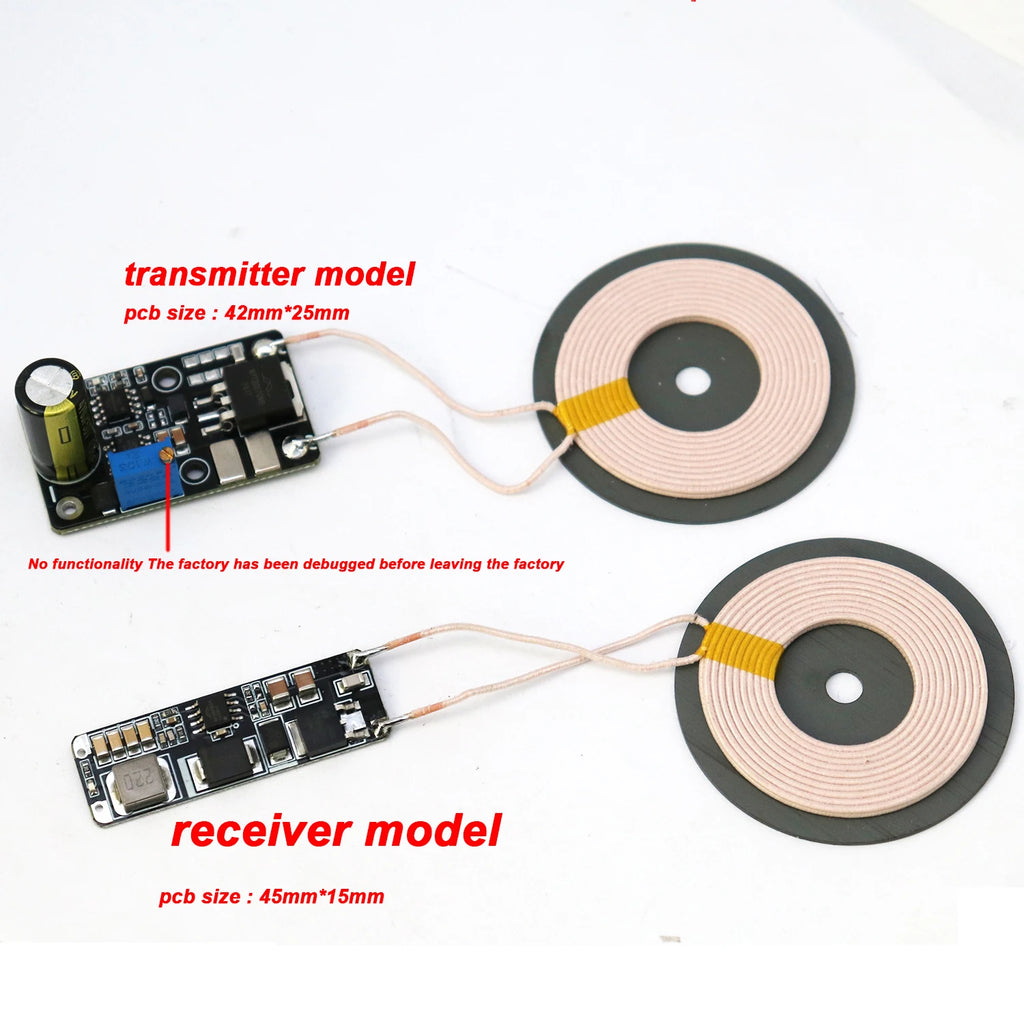 60W Wireless Power Supply Transmitter Receiver module for Robot Wireless Charging Coil High Efficiency Magnetic isolation sheet