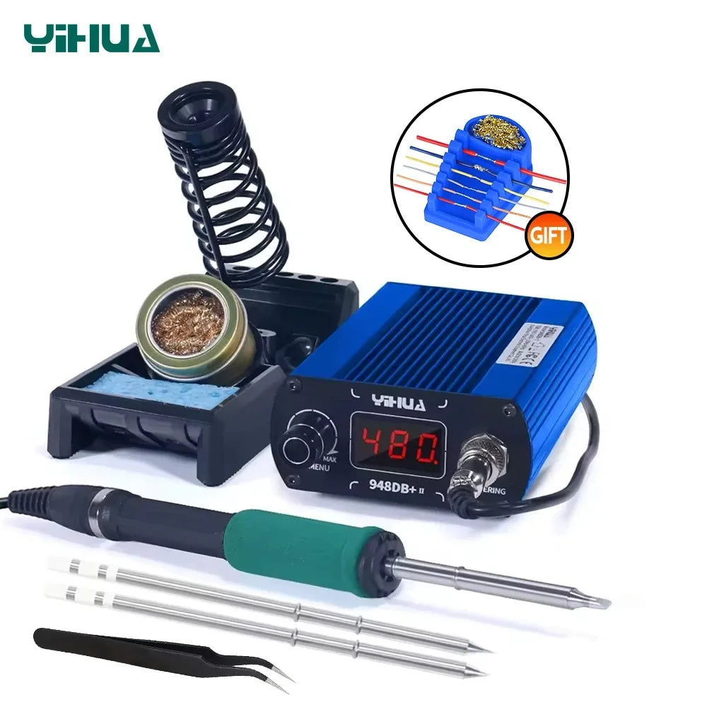 YIHUA 948DB+-II 110-240V Soldering Station 75W Quick Heating with Tip T12 Electronic Soldering Iron Station