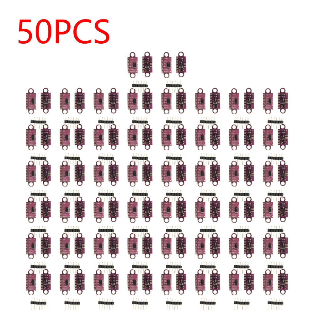 1-50PCS VL53L0X Time-of-Flight (ToF) Laser Ranging Sensor Breakout 940nm 3-5V GY-530 VL53L0X V2 Laser Distance Module IIC