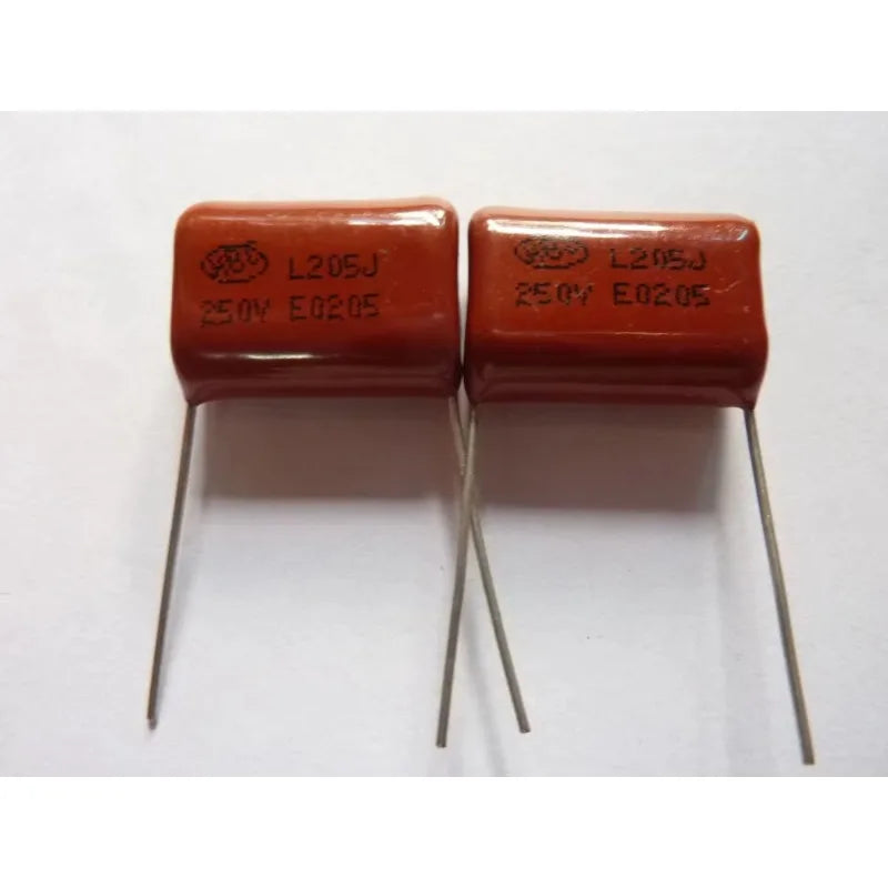50pcs CBB 205 250V 205J CBB21 2uF 2000nF P20 Metallized Polypropylene Film Capacitor