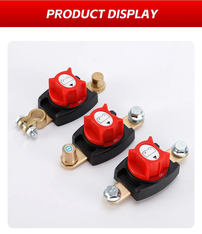 12-48V Car Isolator Disconnect Rotary Switch 275A On/Off Battery Power Cut Master Switch Disconnect Isolator for Car RV Boat