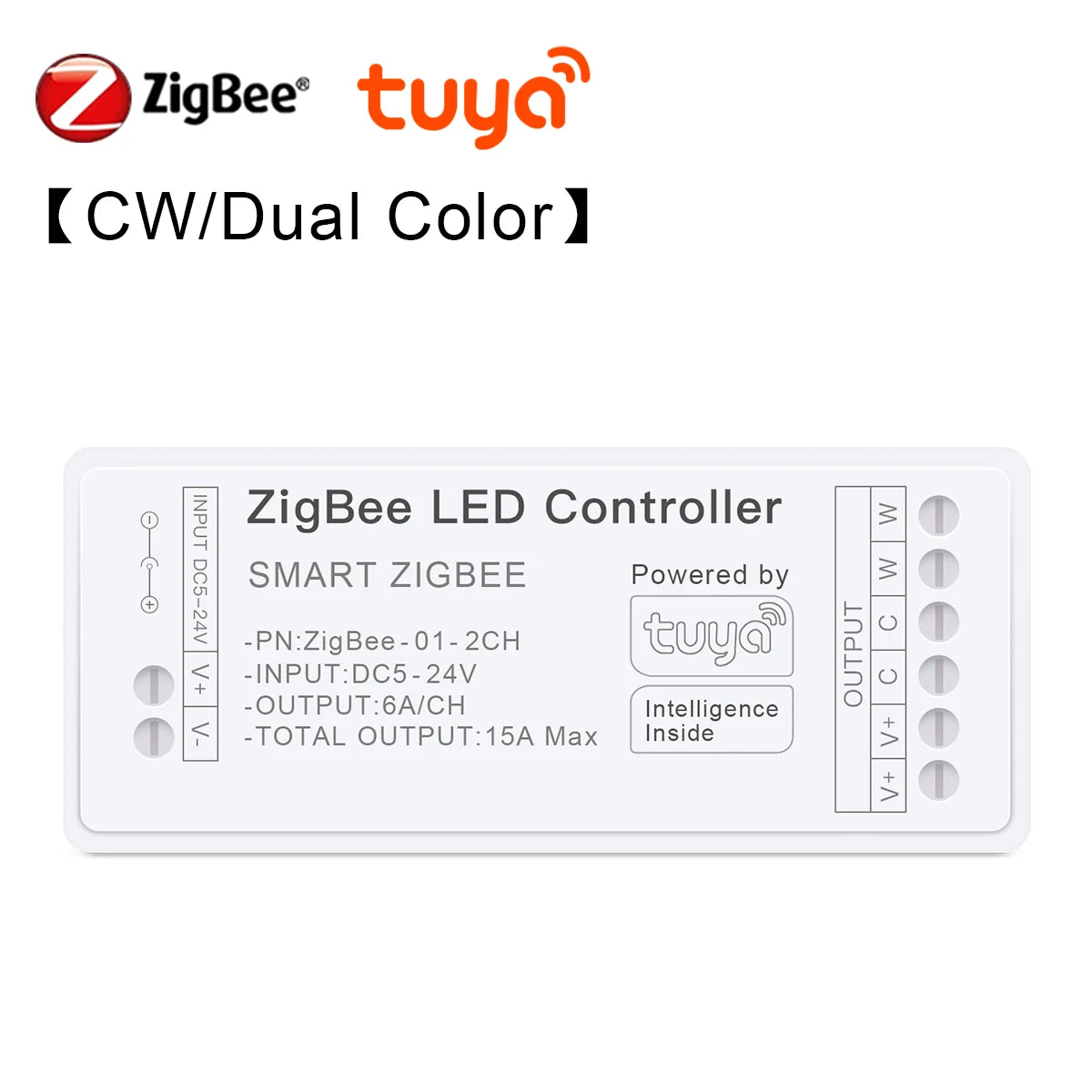 Zigbee 3.0 CCT RGBW RGB LED Strip Lights Controller Dimmable Voice Dimmer Work With Tuya Gateway HueBridge SmartThings Bridge