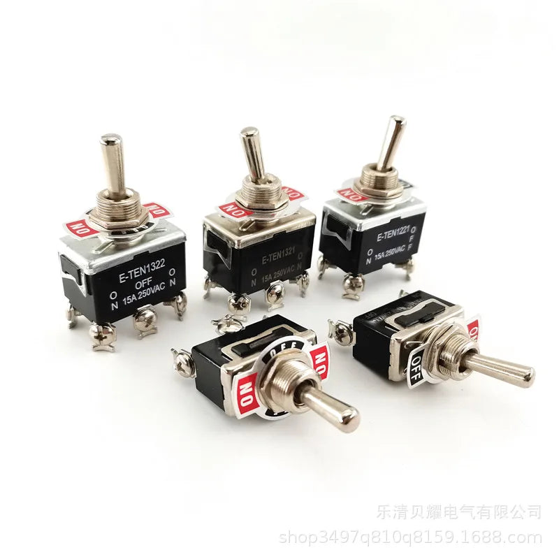 6Pcs Heavy Duty Car Boat Rocker Toggle Switch 15A 250V 2 3 Pin 2 3 Gang SPST ON/OFF Rocker Switches with Boot Spst Rocker Switch