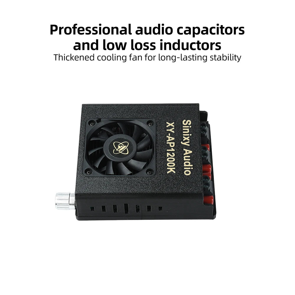 1200W 10A Pure Power Amplifier Module 2.0 600W+600W Stereo Digital Audio Amplifier TPA3255 Amplifier Chip DC 18-51V XY-AP1200K