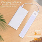 10-60cm USB Rechargeable Ultra-Thin Motion Sensor Light Magnetic Mount  3-Color Adjustment Under Cabinet Light for Home Office