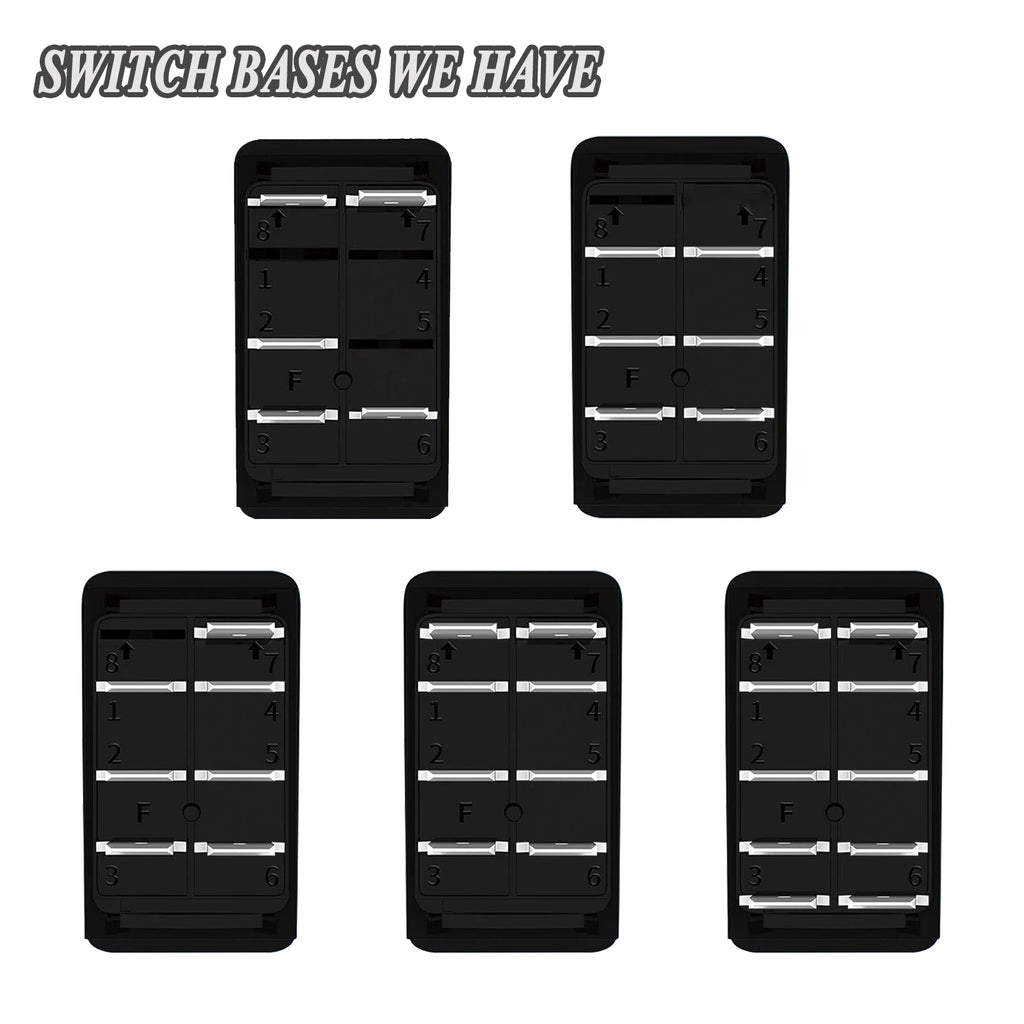 Blue Led Rocker Button Switch SPST&DPDT ON Momentary 5Pin/6Pin/7Pin/8Pin/10Pin For Car Marine Boat ARB Parts Camper Accessories