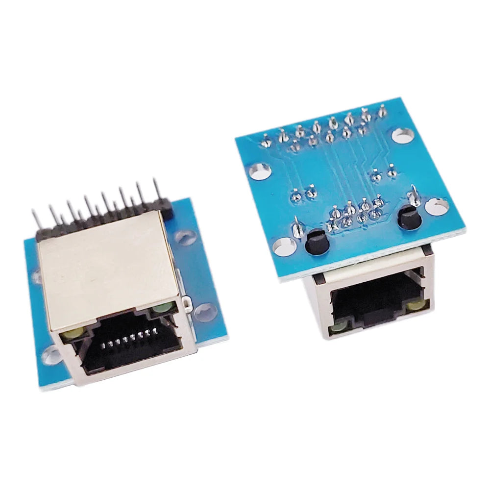 2/5/10PCS RJ45 Breakout Board with LED Lights,8P8C Female Socket Connector 2.54mm Pitch RJ45 Adapter Test Board with Pin Headers