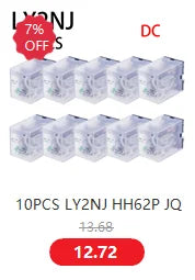 1pcs General Purpose LY2NJ HH62P Electronic Micro Electromagnetic Relay LED Lamp 10A 8 Pins Coil DPDT DC12V 24V AC110V 220V