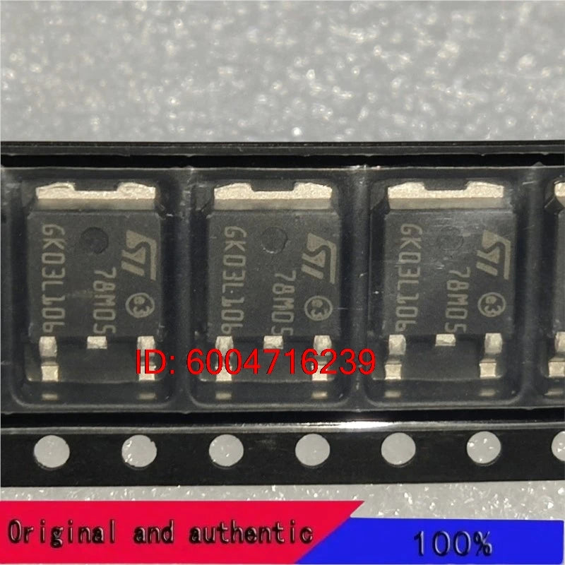 10PCS/LOT 78M05 L78M05CDT 7805 TO252 Linear Voltage Regulator IC Positive Fixed 1 Output 500mA DPAK New&Original