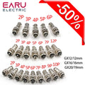 GX12 GX16 GX20 Aviation Connector Plug Socket Circular Connector 2 3 4 5 6 7 8 9 10 12 Pin 12/16/19mm Cable Wire Male Female