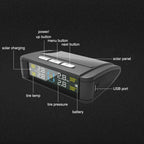 Temperature Warning Fuel Save Tire Pressure Monitoring System Solar TPMS With 4 External Sensors Car Tyre Pressure Monitor