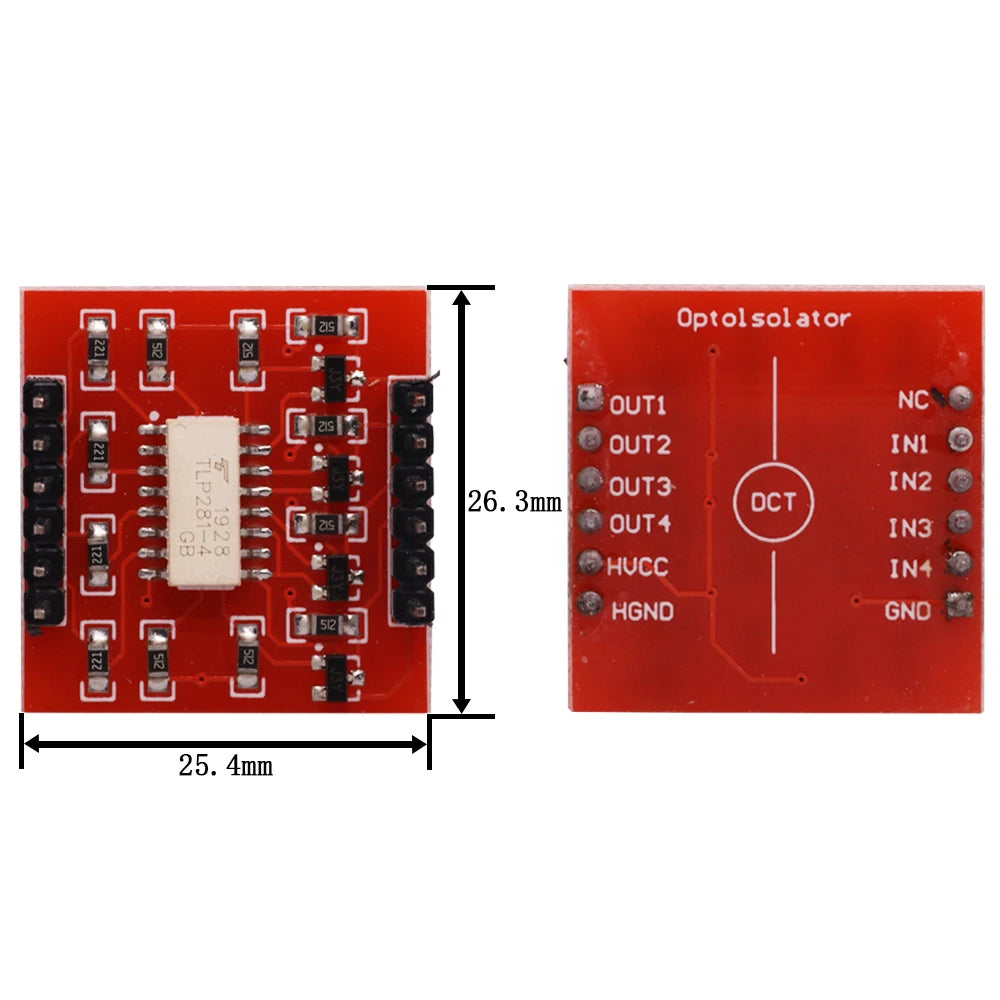5/10PCS TLP281 4-Channel Opto-isolator IC Module For Arduino Expansion Board High And Low Level Optocoupler Isolation 4 Channel