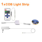 AC220V To DC 12V COB LED Strip Lights for Kitchen Home Decor Cabinet Lamp with Dimming Remote Controller led tiras de luces -EU